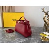 Fendi Peekaboo Mini Bag In Red Nappa Leather