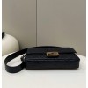 Fendi Large Baguette Bag In Black FF Nappa Leather
