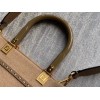 Fendi Sunshine Medium Tote Bag In Brown Flannel