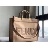 Fendi Sunshine Medium Tote Bag In Brown Flannel