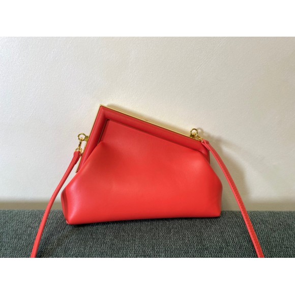 F**di first small bag in red nappa leather