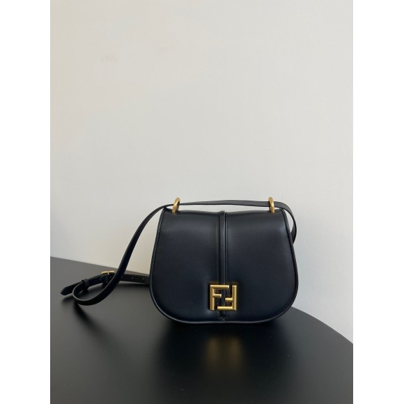 F**di c’mon medium bag in black calfskin