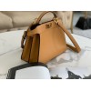 Fendi Peekaboo ISeeU Small Bag In Beige Calfskin