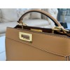 Fendi Peekaboo ISeeU Small Bag In Beige Calfskin