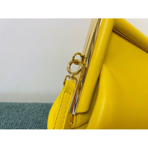 F**di first small bag in yellow nappa leather