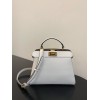 Fendi Peekaboo ISeeU Small Bag In White Calfskin