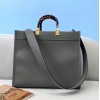 Fendi Sunshine Medium Tote Bag In Grey Calfskin