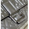 Fendi Large Baguette Bag In Silver FF Metallic Leather