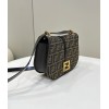 Fendi C’mon Medium Bag in FF Jacquard Fabric and Leather