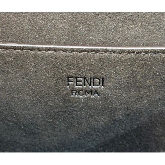 F**di c’mon medium bag in ff jacquard fabric and leather