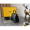 Fendi Peekaboo ISeeU Petite Bag In Black Nappa Leather