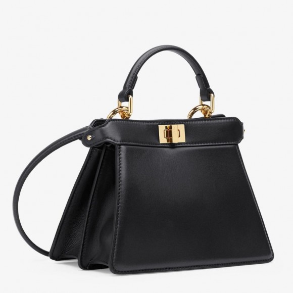 F**di peekaboo iseeu petite bag in black nappa leather