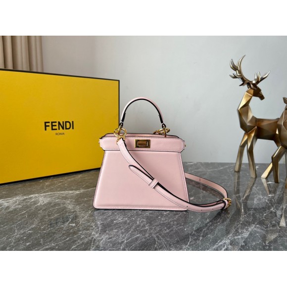 F**di peekaboo iseeu petite bag in pink nappa leather