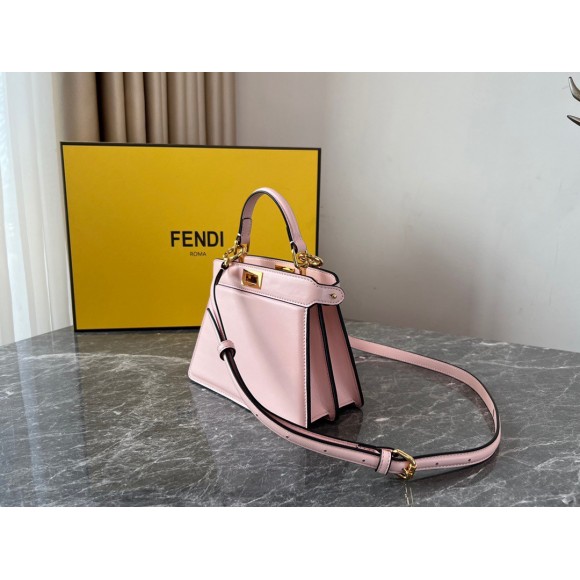 F**di peekaboo iseeu petite bag in pink nappa leather