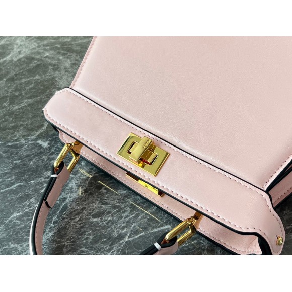 F**di peekaboo iseeu petite bag in pink nappa leather