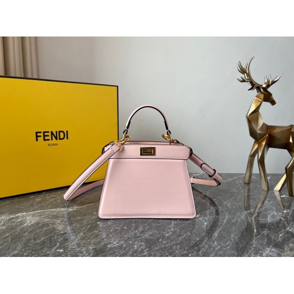 F**di peekaboo iseeu petite bag in pink nappa leather