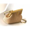 Fendi First Small Bag In Beige Raffia Macrame