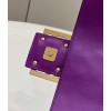 Fendi Large Baguette Bag In Purple FF Nappa Leather