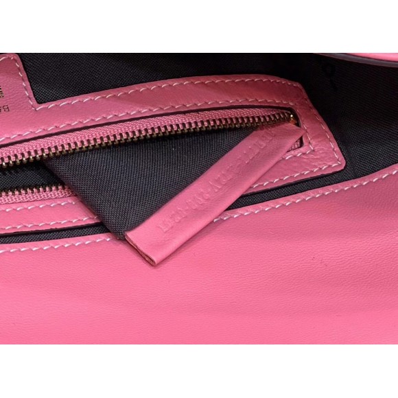 F**di large baguette bag in pink ff nappa leather