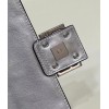 Fendi Medium Baguette Bag In Silver FF Metallic Leather