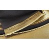 Fendi Medium Baguette Bag In Gold FF Metallic Leather