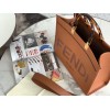 Fendi Sunshine Medium Tote Bag In Brown Calfskin