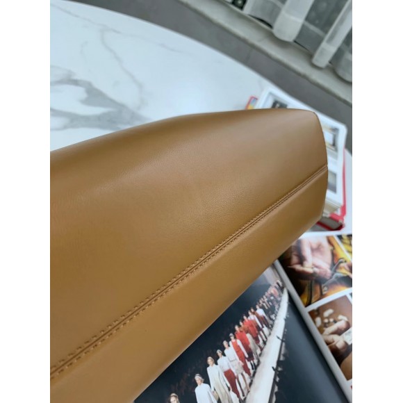 F**di first medium bag in brown nappa leather