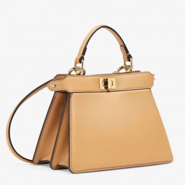 Fendi Peekaboo ISeeU Petite Bag In Beige Nappa Leather Fendi Peekaboo ISeeU Petite Bag In Beige Nappa Leather