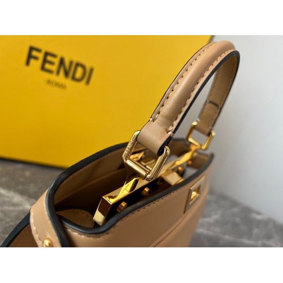 F**di peekaboo iseeu petite bag in beige nappa leather