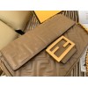 Fendi Baguette Chain Midi Bag In Taupe Nappa Leather