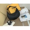 Fendi Fendigraphy Small Hobo Bag In Black Leather