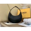 Fendi Fendigraphy Small Hobo Bag In Black Leather