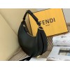 Fendi Fendigraphy Small Hobo Bag In Black Leather