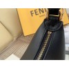Fendi Fendigraphy Small Hobo Bag In Black Leather