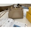 Fendi Peekaboo Mini Bag In Dove Grey Nappa Leather