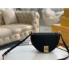 Fendi Moonlight Saddle Bag In Black Calfskin