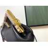 Fendi First Small Bag In Black Nappa Leather with Python F