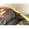 Fendi First Small Bag In Black Nappa Leather with Python F