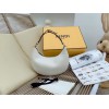 Fendi Fendigraphy Small Hobo Bag In White Leather