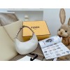 Fendi Fendigraphy Small Hobo Bag In White Leather