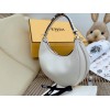 Fendi Fendigraphy Small Hobo Bag In White Leather