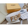 Fendi Fendigraphy Small Hobo Bag In White Leather