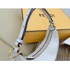 Fendi Fendigraphy Small Hobo Bag In White Leather