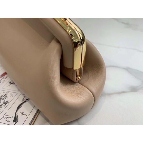 F**di first small bag in beige nappa leather