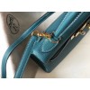 Hermes Kelly 32cm Retourne Bag in Blue Jean Clemence Leather GHW
