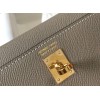 Hermes Kelly Mini II Sellier Bag In Gris Asphalt Epsom Leather