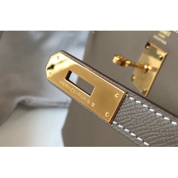 Hermes Kelly 32cm Sellier Bag in Taupe Epsom Calfskin GHW