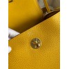 Hermes Lindy 26 Handmade Bag In Jaune Ambre Clemence Leather