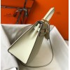 Hermes Kelly 25cm Sellier Bag in Craie Epsom Calfskin GHW