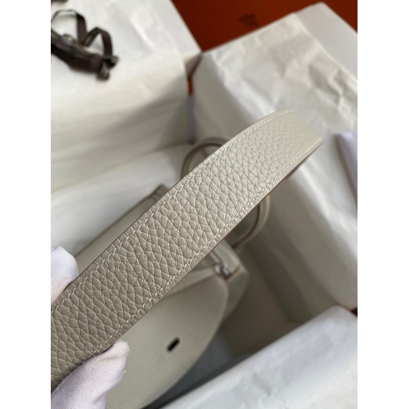 Hermes Lindy 26 Handmade Bag In Beton Clemence Leather Hermes Lindy 26 Handmade Bag In Beton Clemence Leather